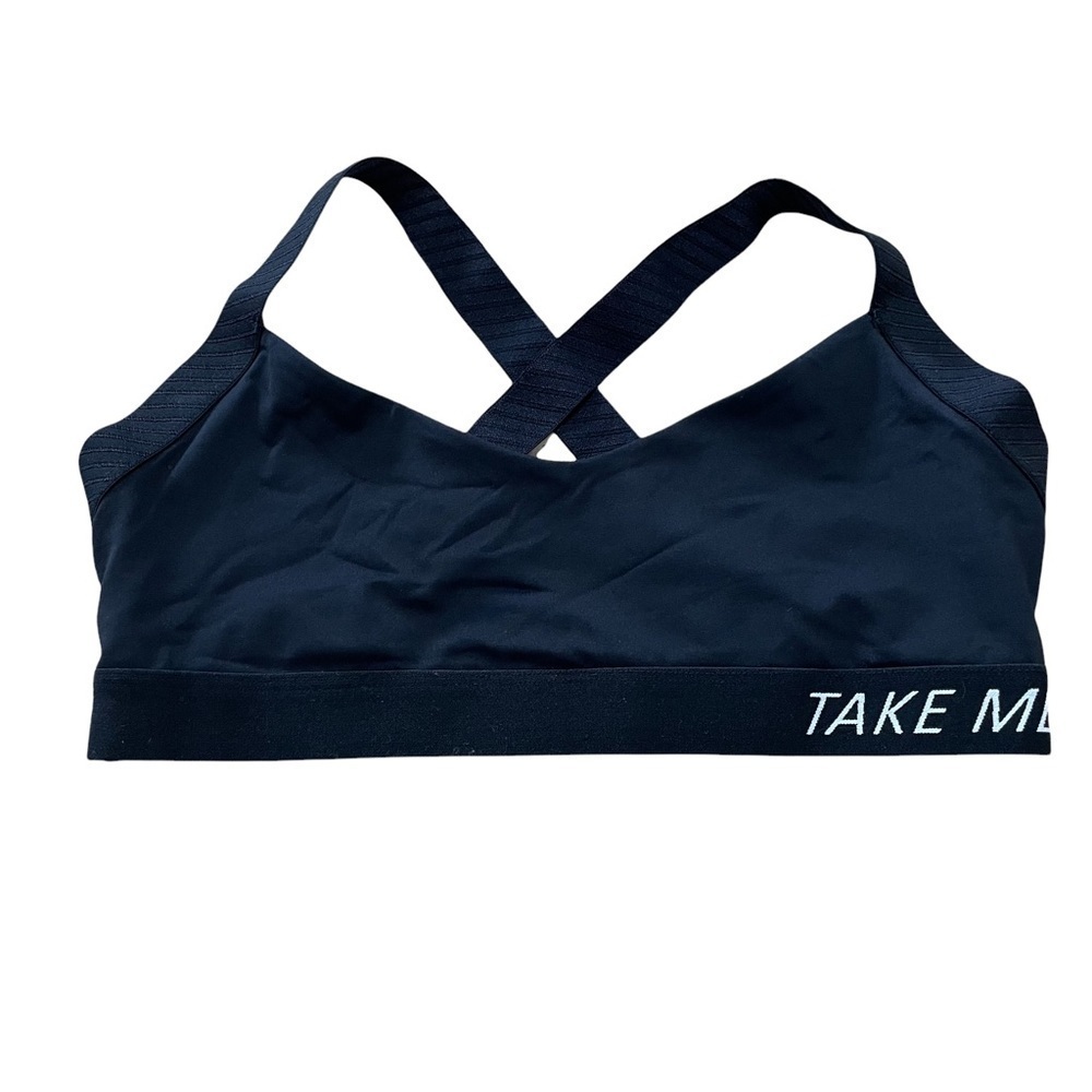 Forever 21 Black Sports Bra Take Me Higher - Size L